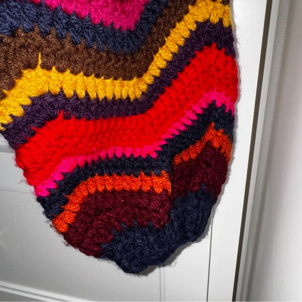 Farm Rio Colorful Waves Crochet Sweater XXS - Picture 10 of 11